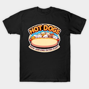 Hot Dogs Now Serving Extra Fluff T-Shirt